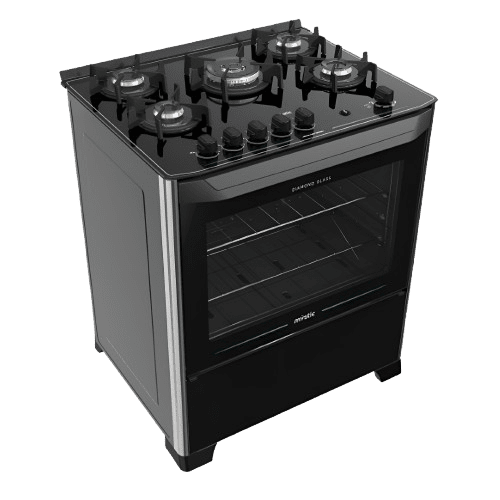 ESTUFAS MYSTIC MY-SGL5QJ990 30'' 5 QUEMADORES ENCEDIDO ELECTRICO VIDRIO TEMPLADO P/HF NEGRO | Precio a crédito 52 semanas de