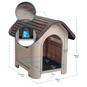 CASAS PARA PERRO MQ 600-WEN CON TAZON BEIGE - Imagen 3