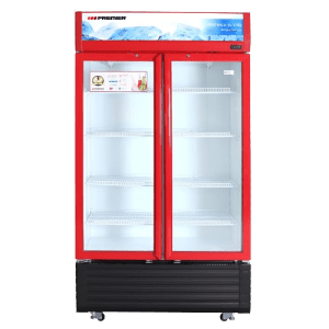 ENFRIADOR VERTICAL PREMIER SR-7634 VITRINA 16 PIES NO FROST ROJO | Precio a crédito 52 semanas de
