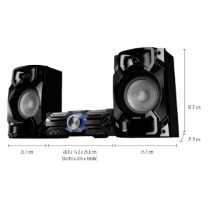 MINI COMPONENTES PANASONIC SC-AKX520 7,150 WATTS/USB/BLUETOOTH NEGRO | Precio a crédito 52 semanas de - Imagen 3