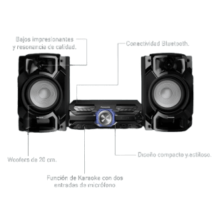 MINI COMPONENTES PANASONIC SC-AKX520 7,150 WATTS/USB/BLUETOOTH NEGRO | Precio a crédito 52 semanas de - Imagen 2