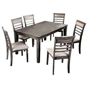 ANTECOMEDORES PENSA CM3607T-2023 TAYLAH 6 SILLAS RECT GRIS | Precio a crédito 52 semanas de