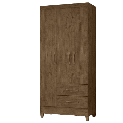 CLOSET PENSA LIMA-9398 3 PUERTAS 2 CAJONES CASTAÑO | Precio a crédito 52 semanas de