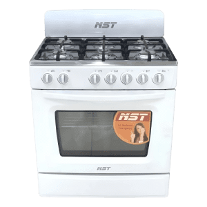 ESTUFAS NST STE-576RB 30' ' 6 QUEMADORES C/COPETE BLANCA | Precio a crédito 52 semanas de