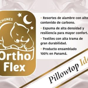 COLCHONES ORTHO FLEX PILLOW TOP IDEAL 1.00 FULL  | Precio a crédito 52 semanas de - Imagen 5