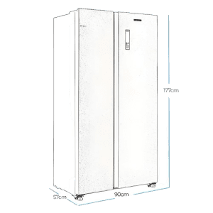 REFRIGERADORA NISATO NRF-517SMH SIDE BY SIDE 15 PIES GRIS | Precio a crédito 52 semanas de - Imagen 4
