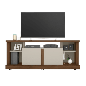 PORTA T.V PENSA JERI-2939 0.68X1.60 BLANCO/CHOCOLATE | Precio a crédito 52 semanas de