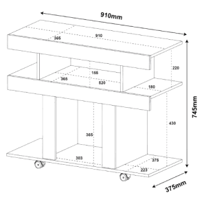 PORTA T.V PENSA GUAIBA 0.91X0.74 CHOCOLATE/BLANCO | Precio a crédito 52 semanas de - Imagen 5
