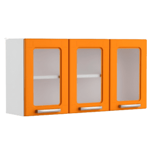 ALACENA DE COLGAR PENSA 4132 3 PUERTAS C/VIDRIO NARANJA | Precio a crédito 52 semanas de