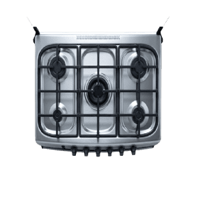ESTUFAS INDURAMA MURCIA 31'' 5 QUEMADORES C/TAPA DE CRISTAL ACERO INOX GRIS | Precio a crédito 52 semanas de - Imagen 2