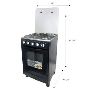 ESTUFAS PREMIER EF-8373 20'' 4 QUEMADORES C/TAPA DE CRISTAL NEGRO | Precio a crédito 52 semanas de - Imagen 3