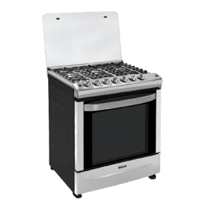 ESTUFAS RCA RCCR-7618 30'' C/TAPA DE CRISTAL 6 QUEMADORES GRIS | Precio a crédito 52 semanas de