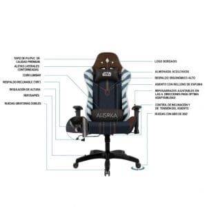 SILLAS GAMING PRIMUS AHSOKA TANO PCH-S203AT C/REPOSA MANOS Y CABEZA/AZUL | Precio a crédito 52 semanas de - Imagen 10