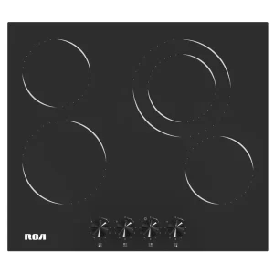ESTUFAS DE MESAS EMPOTRABLES RCA RCBE-61V 24" 4 QUEMADORES VITROCERÁMICA/NEGRO | Precio a crédito 52 semanas de