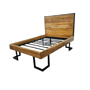 CAMAS SB KENIA 1.36 FIERRO/MADERA | Precio a crédito 52 semanas de