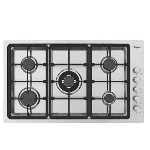 ESTUFAS DE MESAS EMPOTRABLES WHIRPOOL WP-3550S 36'' 5 QUEMADORES P/HC ACERO INOX GRIS | Precio a crédito 52 semanas de