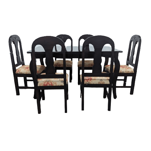 ANTECOMEDORES BALOYES FINO 6 SILLAS RECTANGULAR CHOCOLATE | Precio a crédito 52 semanas de