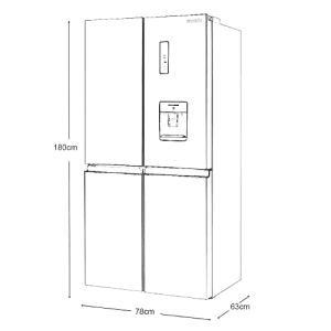 REFRIGERADORA MYSTIC RF-4DNV430L-SS 14.82 PIES DUAL INVERTER 4 PUERTAS C/DISPENSADOR DE AGUA ACERO INOXIDABLE GRIS | Precio a crédito 52 semanas de - Imagen 5