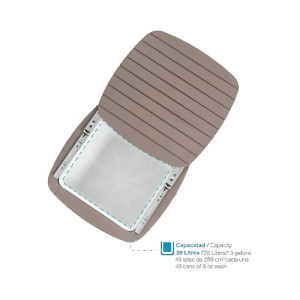 COOLER DE MESA MQ CAPRI / TAUPE - Imagen 2