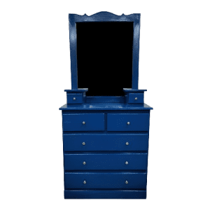 TOCADORES SB LUCIA DOLCE C/ESPEJO Y JOYERO 5 CAJONES AZUL | Precio a crédito 52 semanas de