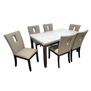 ANTECOMEDORES PENSA OXVILLE-1801 6 SILLAS RECTANGULAR BEIGE  | Precio a crédito 52 semanas de - Imagen 2