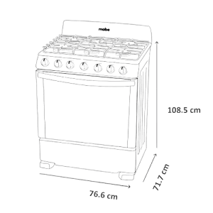ESTUFAS MABE EM7641BAIN2 6 QUEMADORES ACERO INOX 30'' C/COPETE NEGRO | Precio a crédito 52 semanas de - Imagen 4