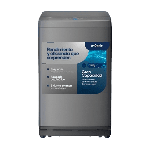 LAVADORAS MYSTIC WM-A1305 13 KG/29 LIB AUTOMATICA GRIS | Precio a crédito 52 semanas de