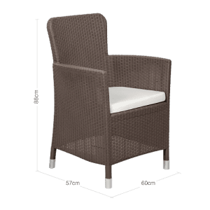 JUEGO DE SALAS MQ CAPRI CONFORT 485-MOCCA 2-1-1 C/MESA Y COJINES MOCCA | Precio a crédito 52 semanas de - Imagen 7