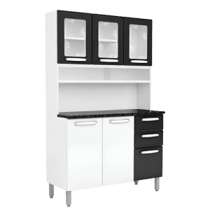 GABINETES PENSA 4113 C/VIDRIO NEGRO | Precio a crédito 52 semanas de