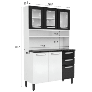 GABINETES PENSA 4113 C/VIDRIO NEGRO | Precio a crédito 52 semanas de - Imagen 2