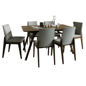 ANTECOMEDORES PENSA 1942 DN02925/26 6 SILLAS RECTANGULAR CHOCOLATE/GRIS | Precio a crédito 52 semanas de