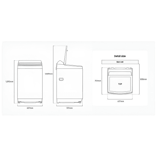 LAVADORAS AUTOMATICAS SAMSUNG WA-19CG6442BW 19 KGS / 42 LBS INVERTER SISTEMA SMART CHECK BLANCO | Precio a crédito 52 semanas de - Imagen 4