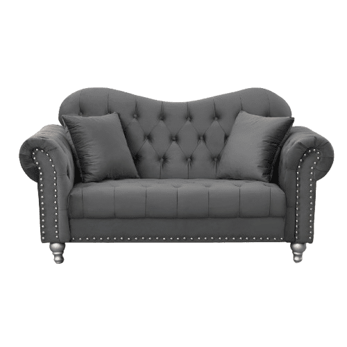 LOVE SEAT PENSA JAZMIN-0325 9004 2 PUESTOS GRIS | Precio a crédito 52 semanas de