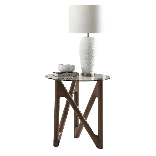 MESAS DE CENTRO PENSA INGRID-1960 LV03406 C/VIDRIO LATERAL CHOCOLATE | Precio a crédito 52 semanas de