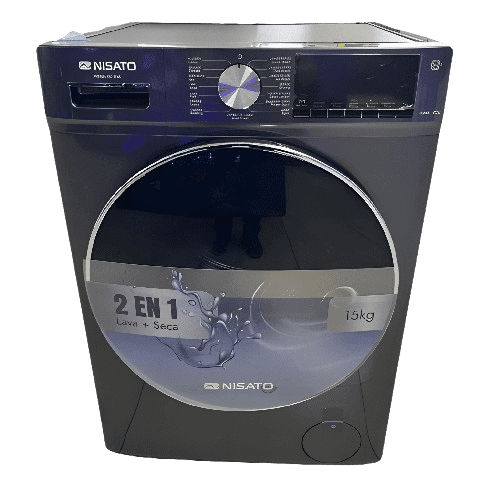 LAVADORA Y SECADORA NISATO NWMA-1521PML 15 KG/33 LIBRAS AUTOMATICAS GRIS | Precio a crédito 52 semanas de