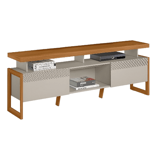 PORTA T.V PENSA ESMERALDA-2934 180X36X66 CM NATURAL/BLANCO | Precio a crédito 52 semanas de