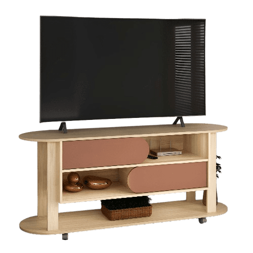 PORTA T.V PENSA MUNDI-0821 150X40X65 CM CEDRO/BLANCO | Precio a crédito 52 semanas de