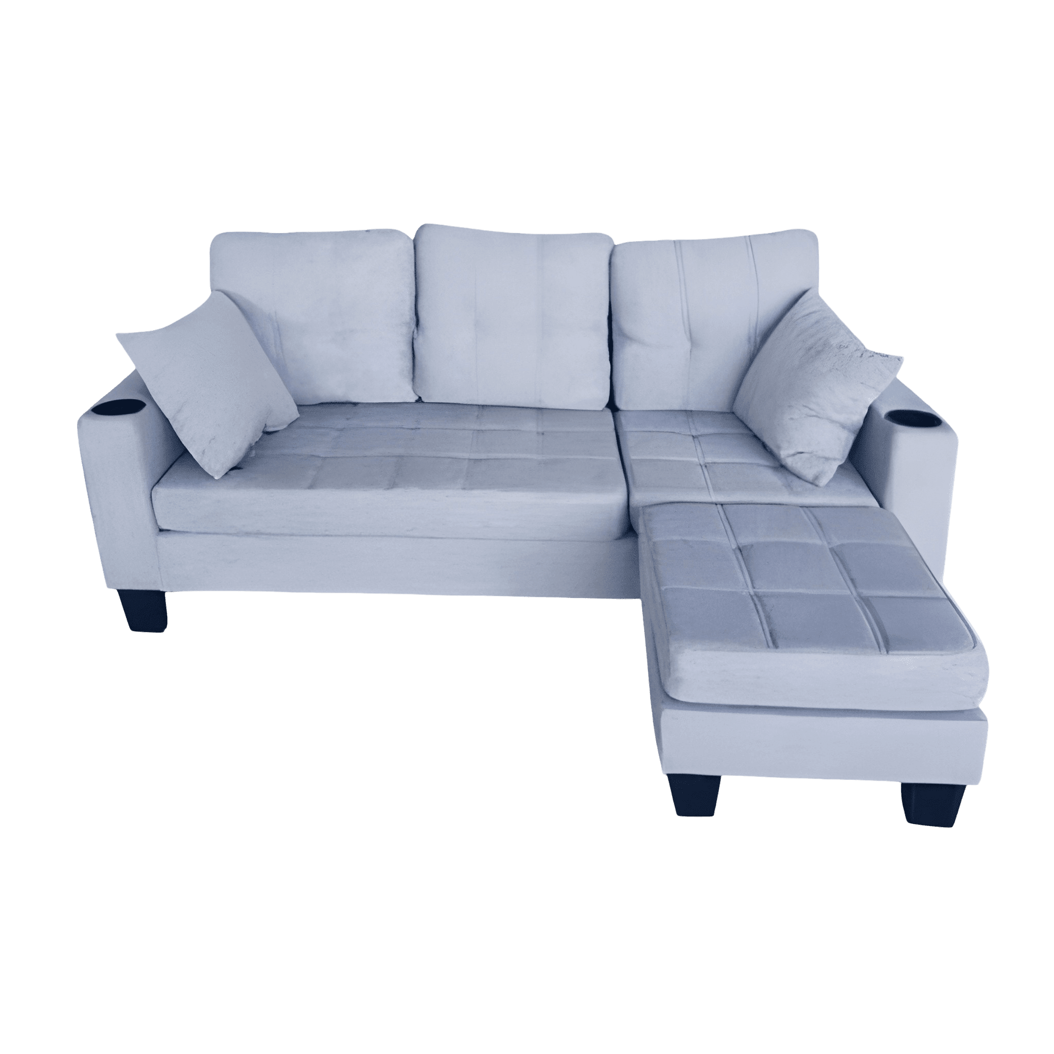 JUEGO DE SALAS SB DRIJA TIPO L GRIS  | Precio a crédito 52 semanas de