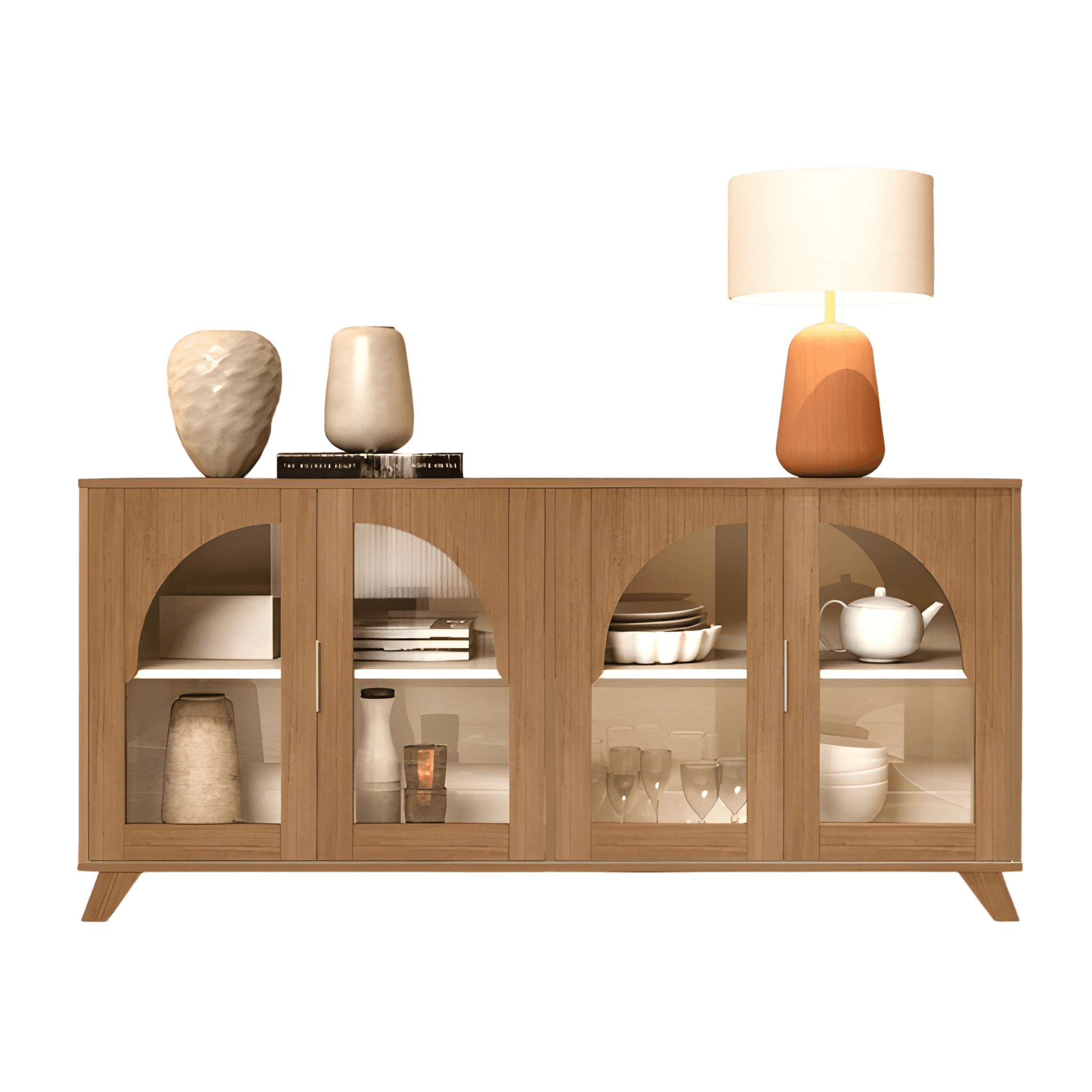 BUFFET PENSA MURANO-0840 160X75 CM CEREZA/BLANCO | Precio a crédito 52 semanas de