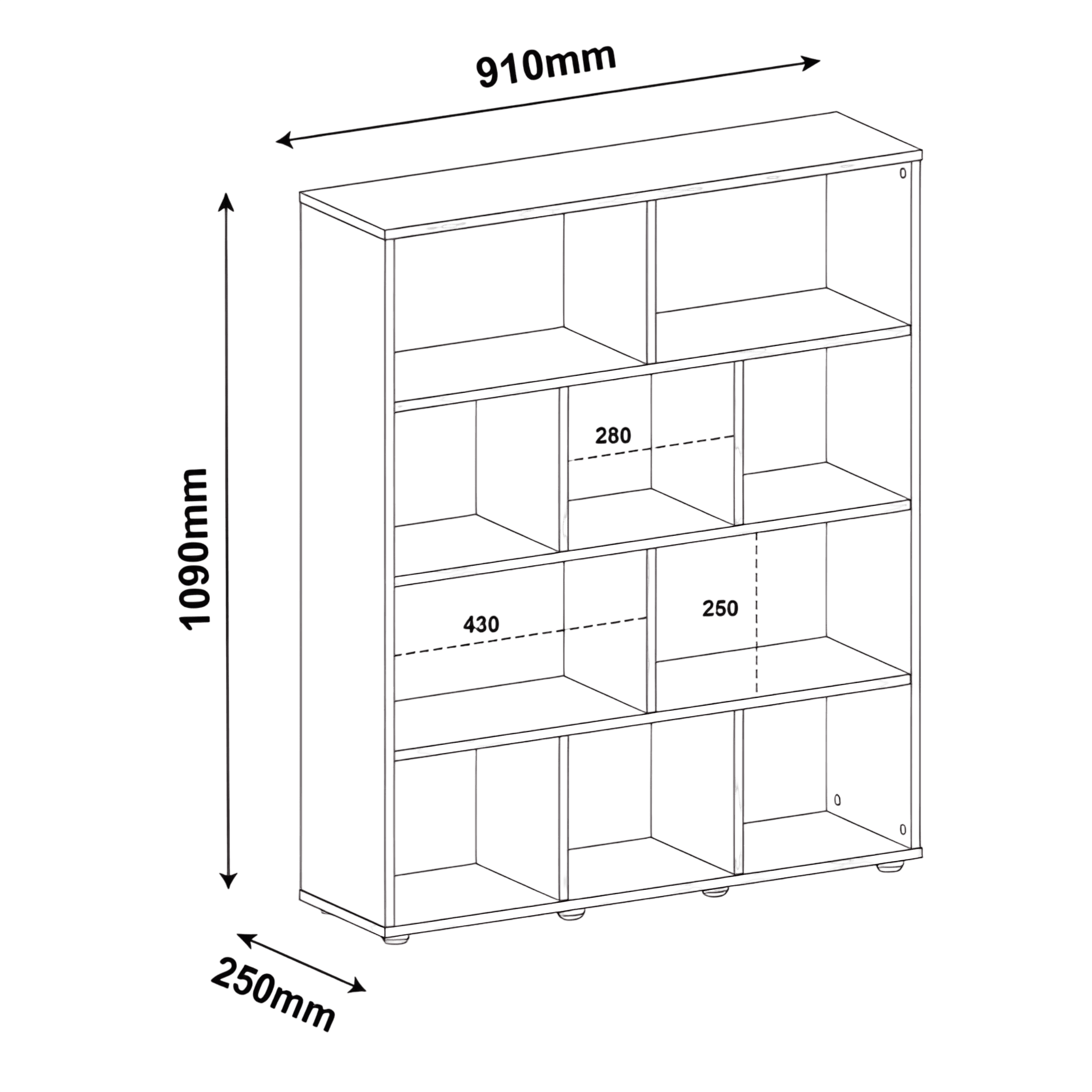 LIBREROS PENSA BOOK-0876 91X109 CM BLANCO - Imagen 3