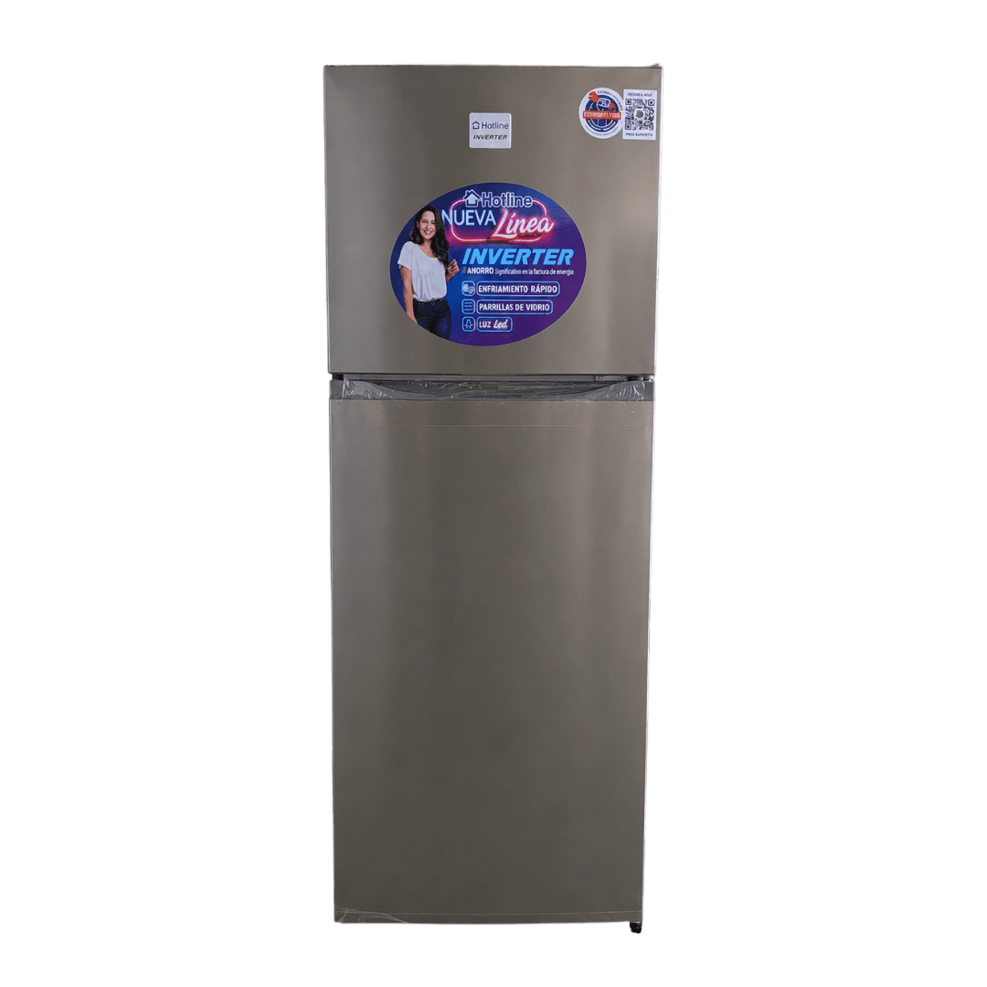 REFRIGERADORA HOTLINE HLRN-1005 INV 10 PIES INVERTER GRIS | Precio a crédito 52 semanas de