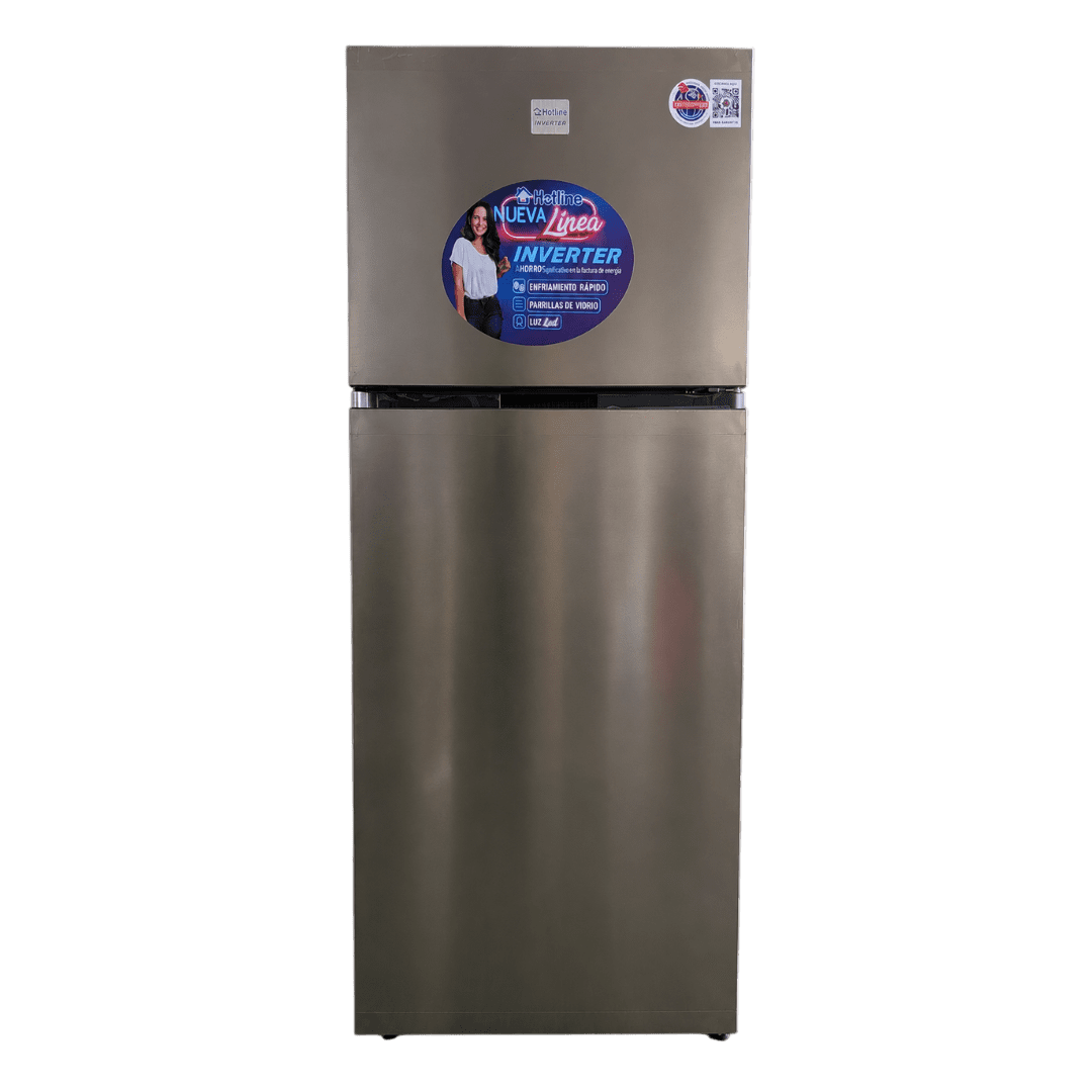 REFRIGERADORA HOTLINE HLRN-1502 INV 15 PIES INVERTER NO FROST GRIS | Precio a crédito 52 semanas de