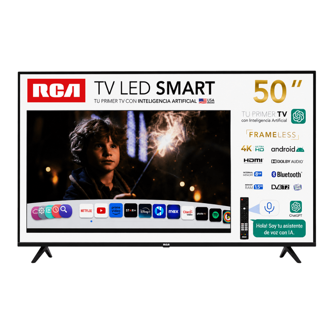 TELEVISORES RCA RC-50S4T2-4K 4K SMART TV 50'' NEGRO | Precio a crédito 52 semanas de