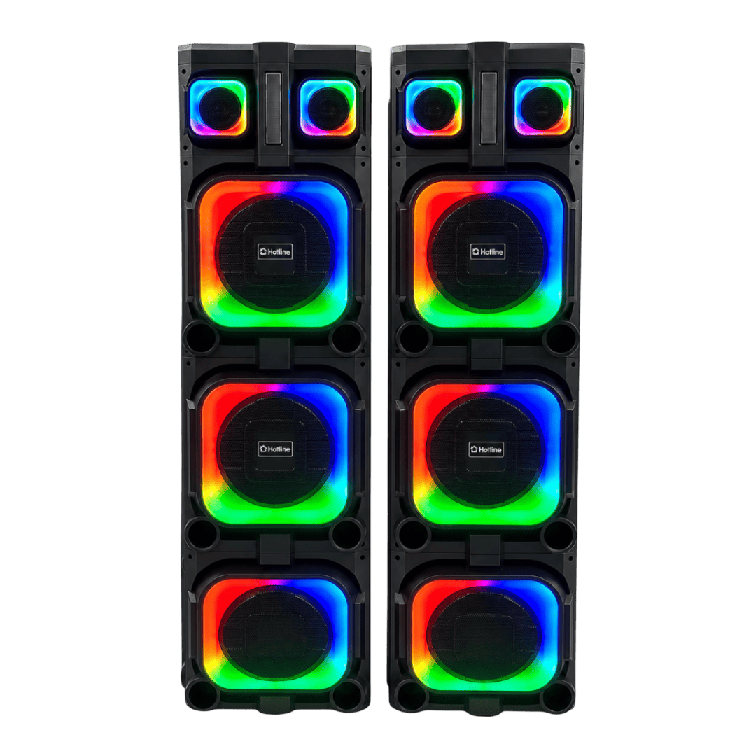 JUEGO DE BOCINAS HOTLINE HLBS-1206X2 20,000 WATTS NEGRO | Precio a crédito 52 semanas de
