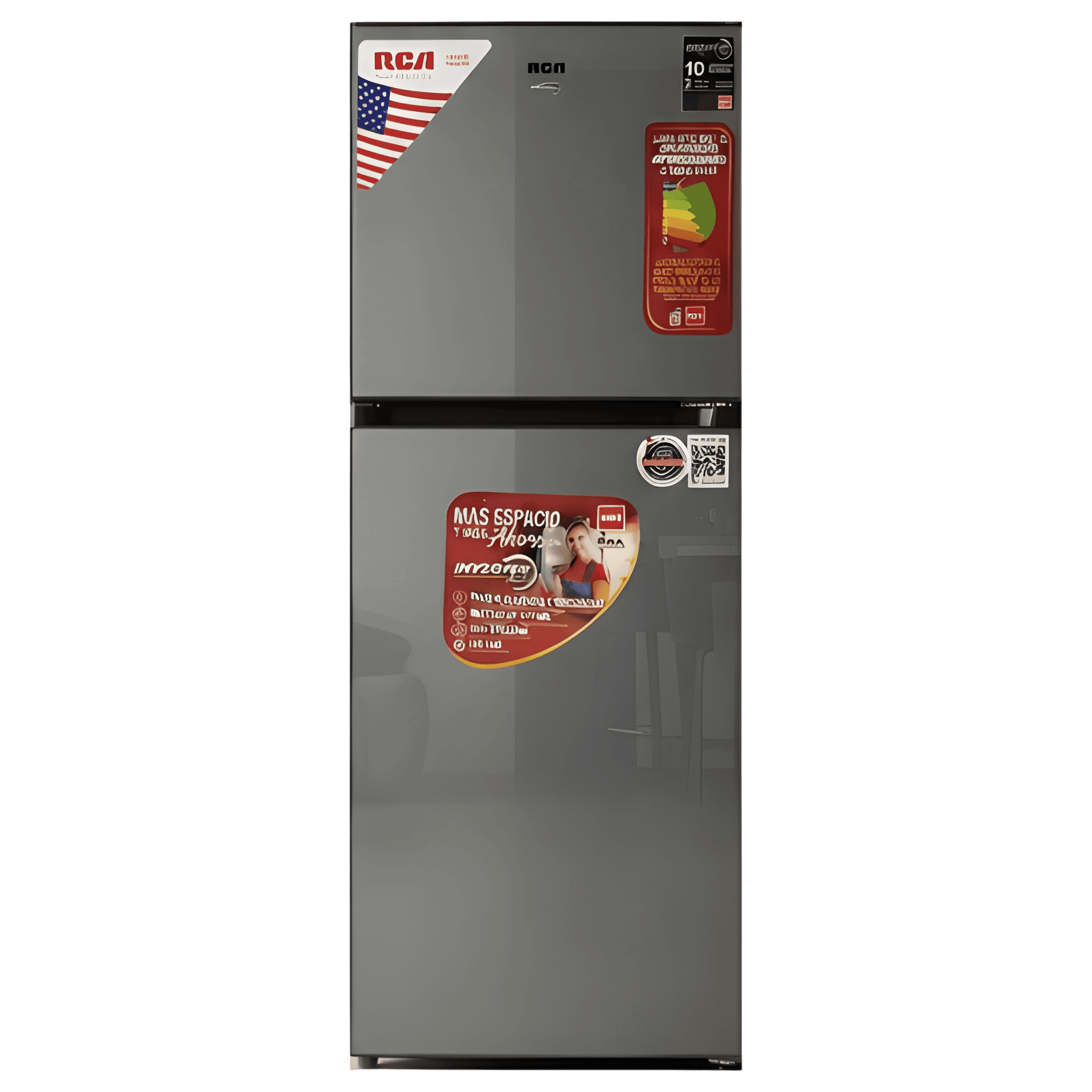 REFRIGERADORA RCA RCRN-1004 10 PIES INVERTER NO FROST GRIS | Precio a crédito 52 semanas de